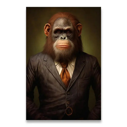 1Stk Wandkunst Leinwand Malerei Tier Zuhause Dekor Wohnzimmer Innendekoration Arzt Poster Schlafzimmer Anwalt Orang-Utan Dekoration