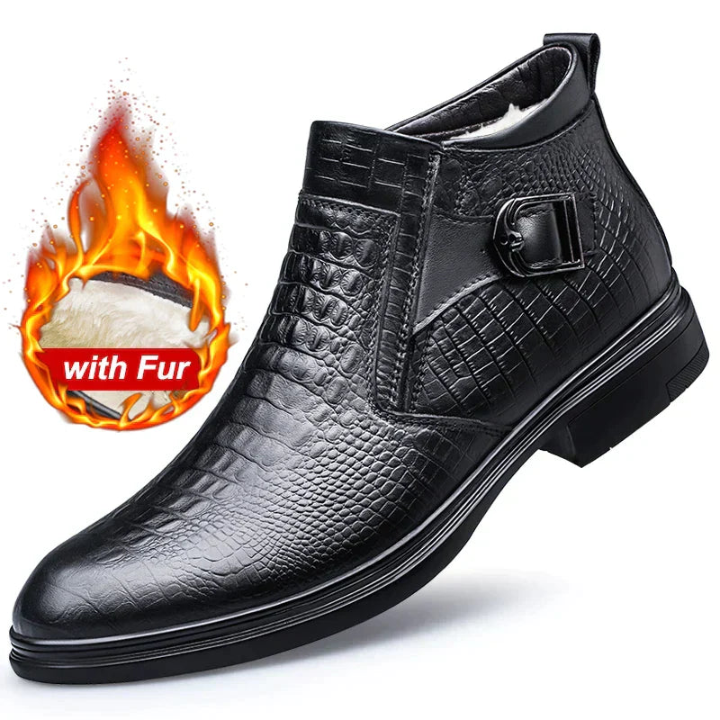 Frendorf | BERNARD | Stilvolle Echtleder Herren Winterstiefel