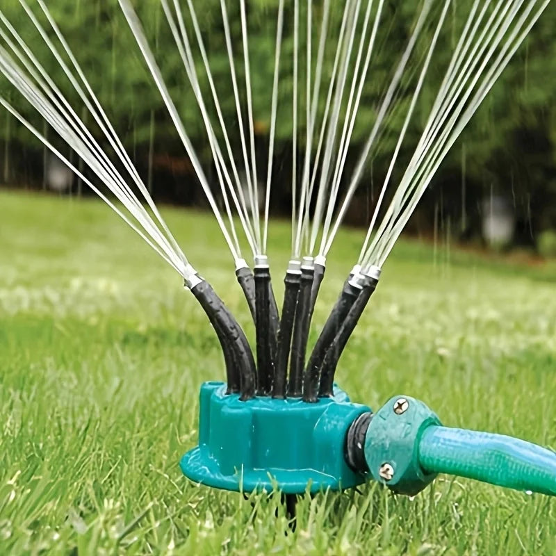Frendorf | 12-in-1 Gartenbewässerungssystem – Einstellbarer Sprinkler mit 360-Grad-Bewässerung