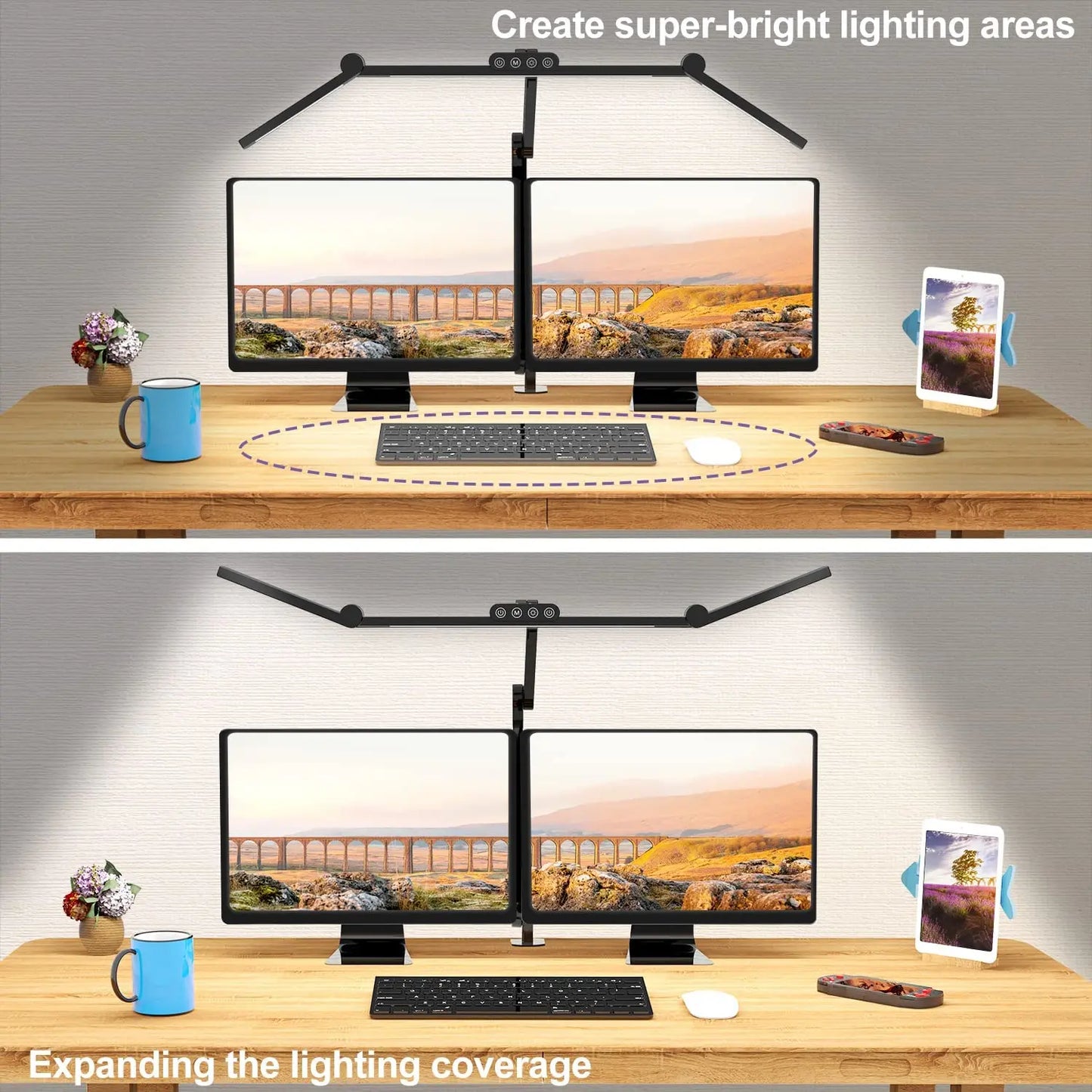 Frendorf | Automatische Dimmung Anpassbare Atmosphären Schreibtischlampe