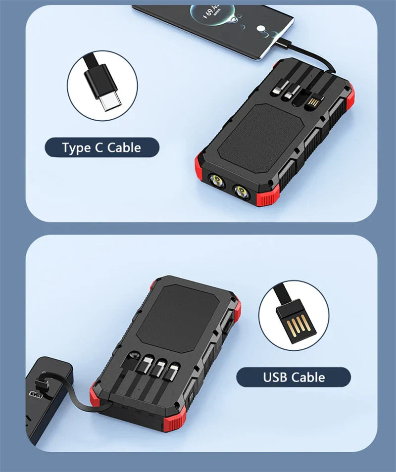 Frendorf | Neue 30000mAh Heavy Duty Schnell Solar QI Power Bank Mit Wireless Charging Für Android Samsung iPhones