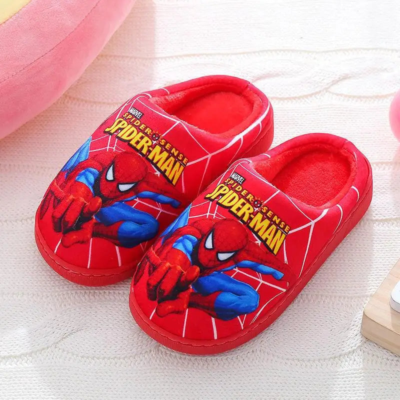 Frendorf | Spider-Man Kinder Hausschuhe – Weiche Baumwoll Hausschuhe für drinnen im Herbst und Winter