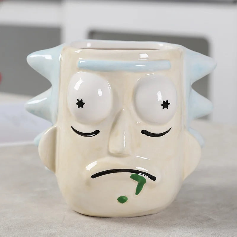 3D Senioren- und Kinderbecher Große Kapazität Keramiktasse Home Office Kinderbecher Kessel Kreative Kaffee Tee Milch Wasser Tassen