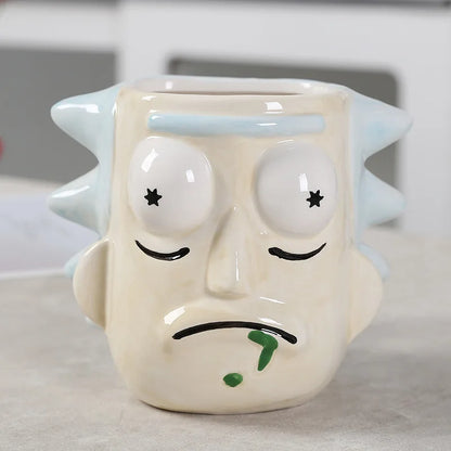 3D Senioren- und Kinderbecher Große Kapazität Keramiktasse Home Office Kinderbecher Kessel Kreative Kaffee Tee Milch Wasser Tassen