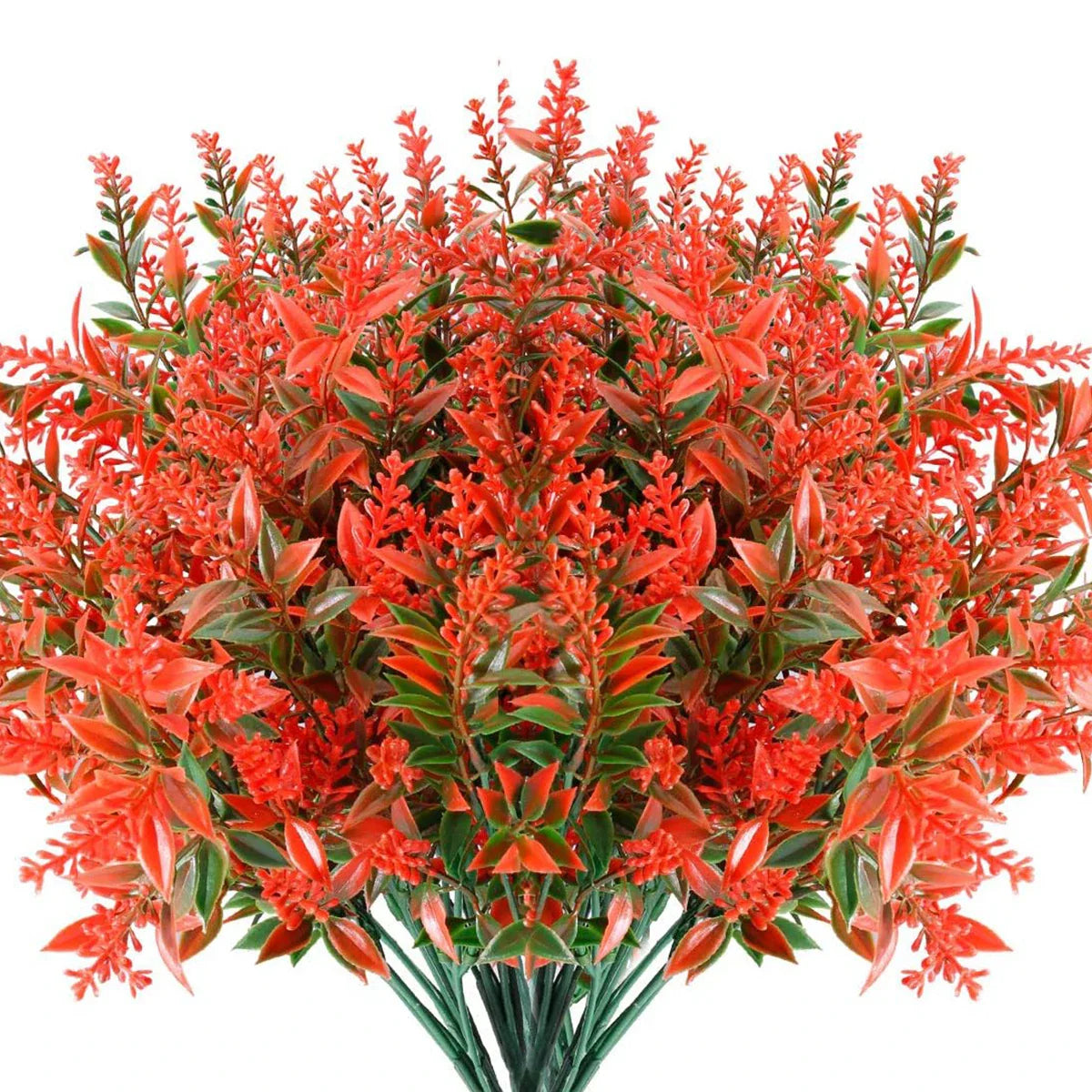 Frendorf | 12 Stück künstliche Lavendel-Pflanzen – UV-beständig, farbecht verblasst, Kunstblumen für Hochzeit, Zuhause, Weihnachtskranz und Außengarten Dekoration