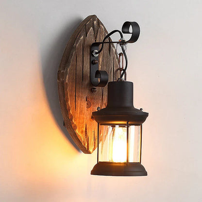 Retro Laternenlampe Industrielle Laternen-Wandleuchte