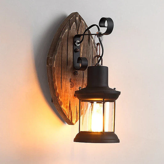 Retro Laternenlampe Industrielle Laternen-Wandleuchte