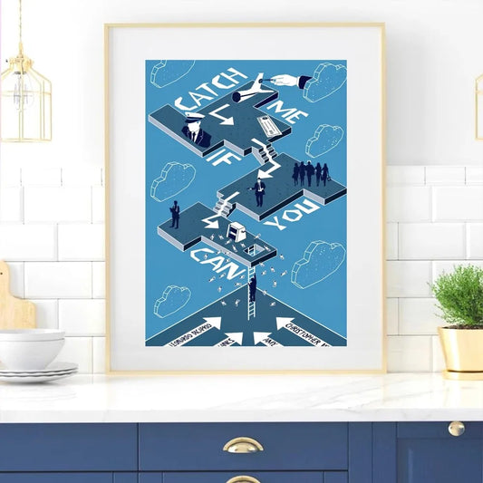 Movie Catch Me If You Can Poster Home Room Decor Livingroom Bedroom Aesthetic Art Wall Painting Stickers