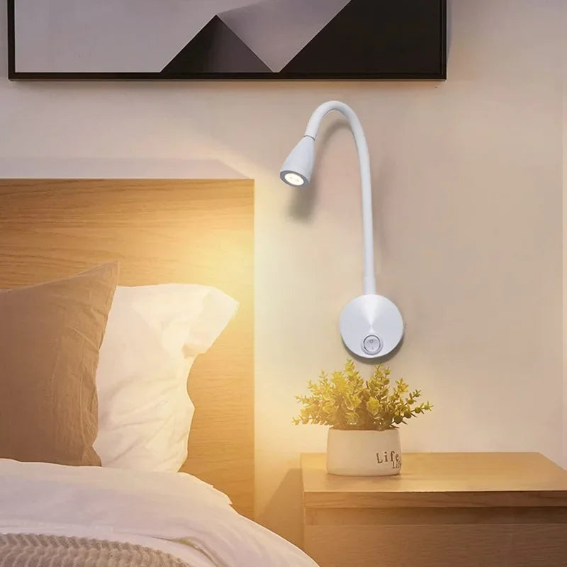 Vielseitige LED-Wandlampe: Modern, Flexibel, Perfekt zum Lesen am Bett