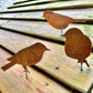 Frendorf | 4-teiliges rustikales Metallvogel-Set Zaun Dekor