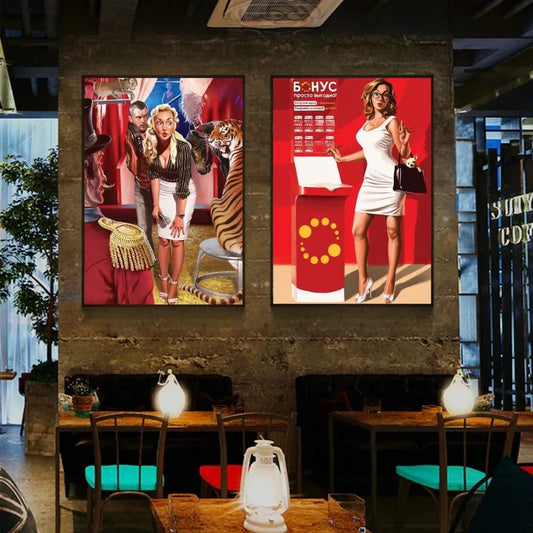 New Russian Shabby Chic Girls Poster Wall Art Home Decor Room Decor Digital Painting Living Room Restaurant Kitchen Art