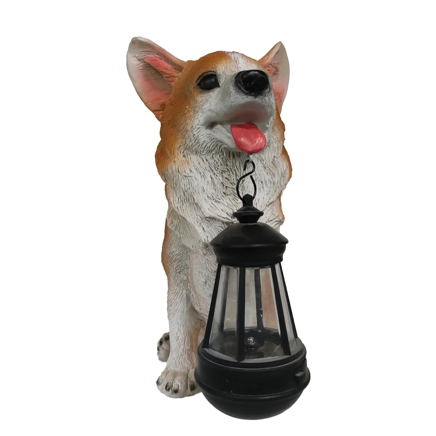 Frendorf | Solarbetriebene Outdoor-Harz-Hundestatue Lampe