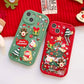 Frohe Weihnachten Elch Schneemann Santa Cartoon iPhone Hülle