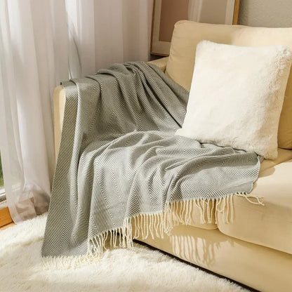 Nordische Streifen Wurf Sofa Decke