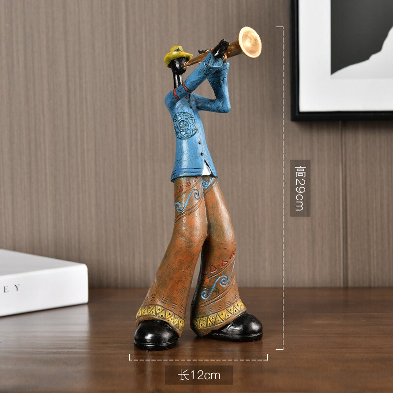 Kreative Rockband Musik Kunst Charakter Modell Statue Kreative Wohnzimmer Dekoration Wein Schrank Dekoration Harz Handwerk Liefert