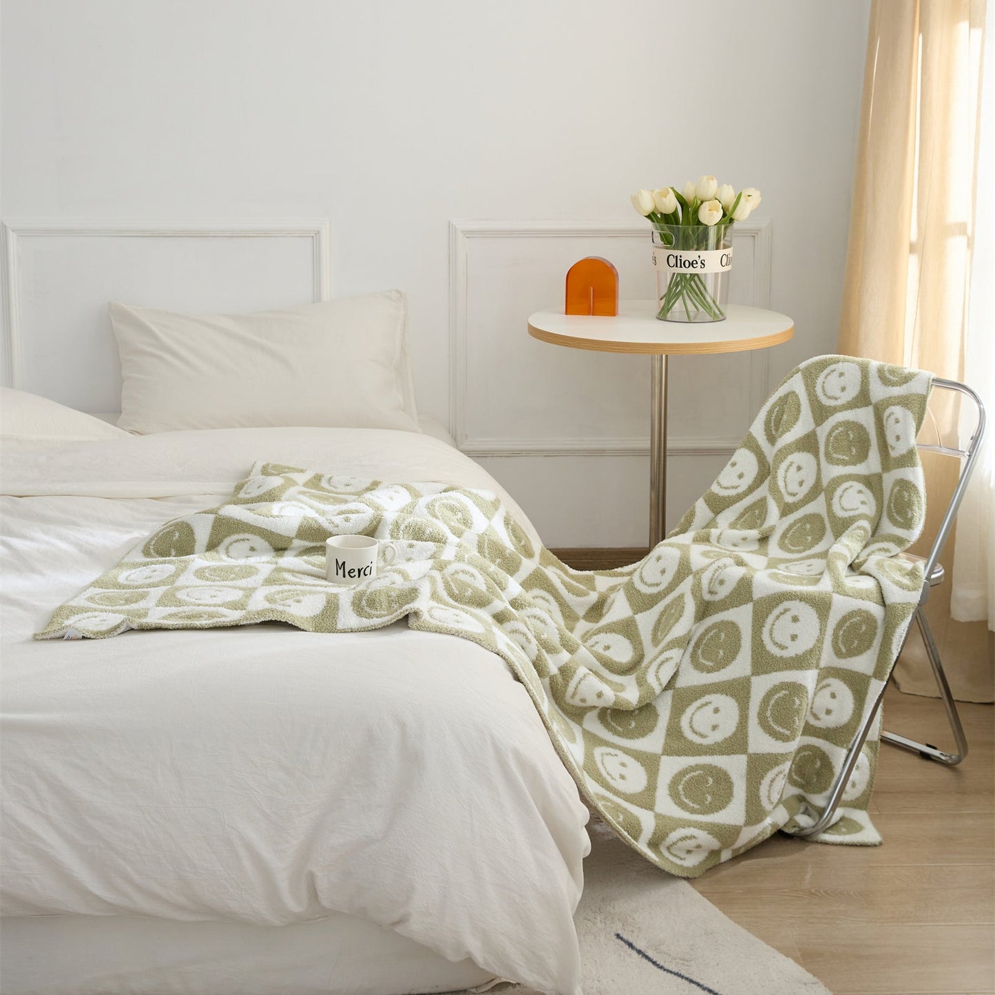 Smiley Kariert Decke