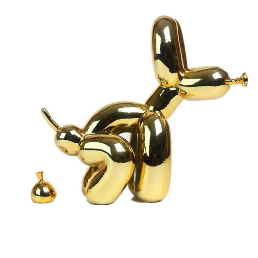 Frendorf | Balloon Dog Sculpture, Balloon Art Statue, Mini Collectible Figurine, Home Decoration, Resin Figure, Desk Accessories, Room Decoration