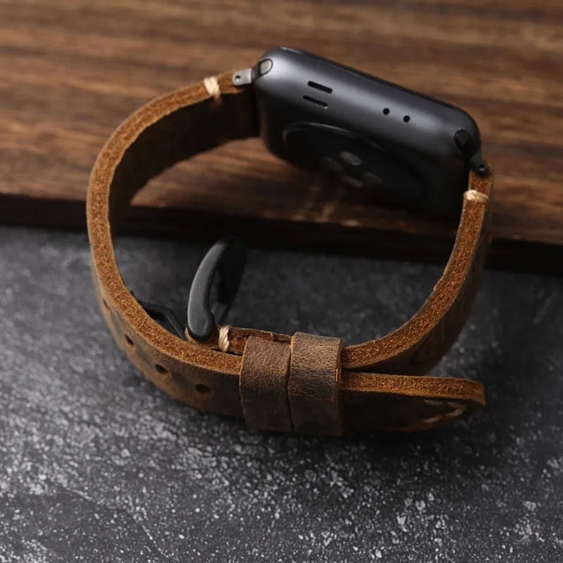 Frendorf | Handgefertigtes echtes Leder Rindsleder Apple Watch Armband