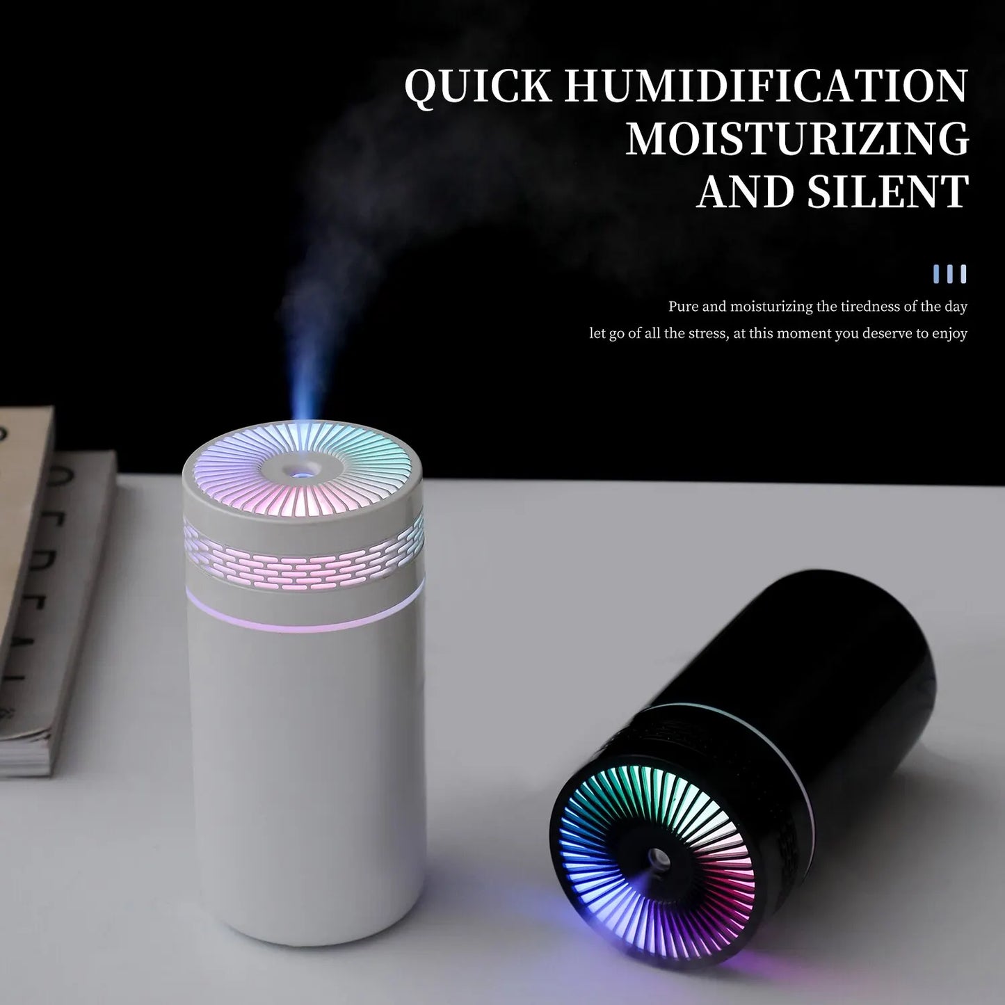 250ML Tragbarer Auto-Luftbefeuchter - USB LED Ätherisches Öl Diffusor