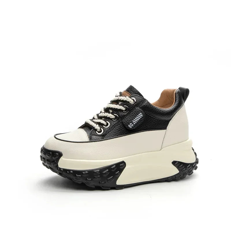 Frendorf | 7 cm Plateau-Keilsneakers aus Leder