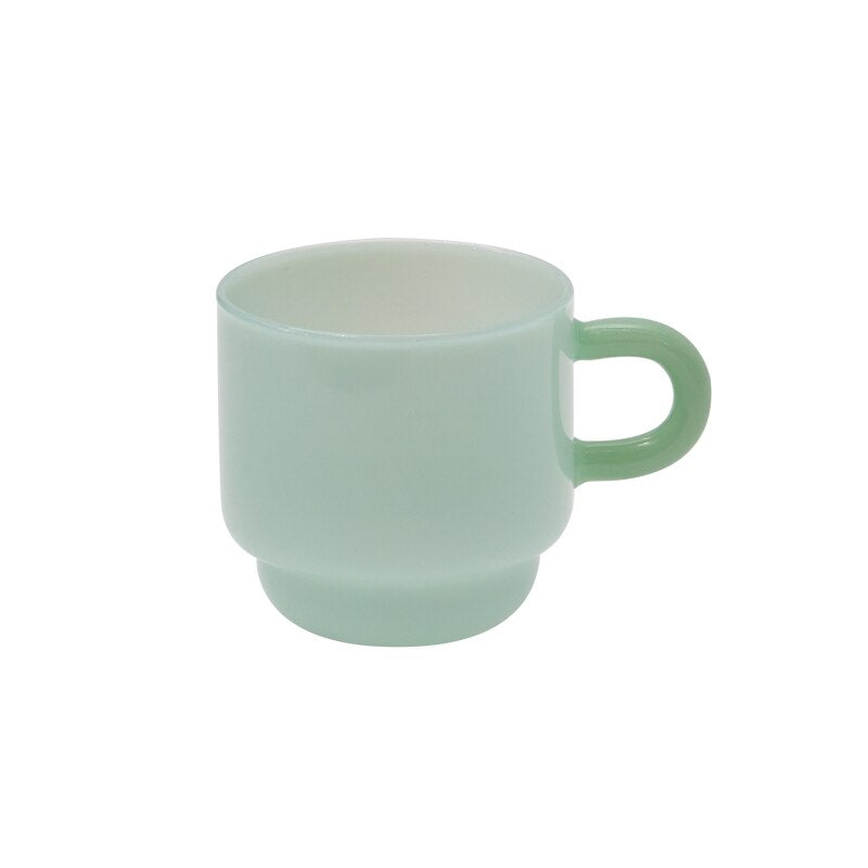 2-colored glass mug