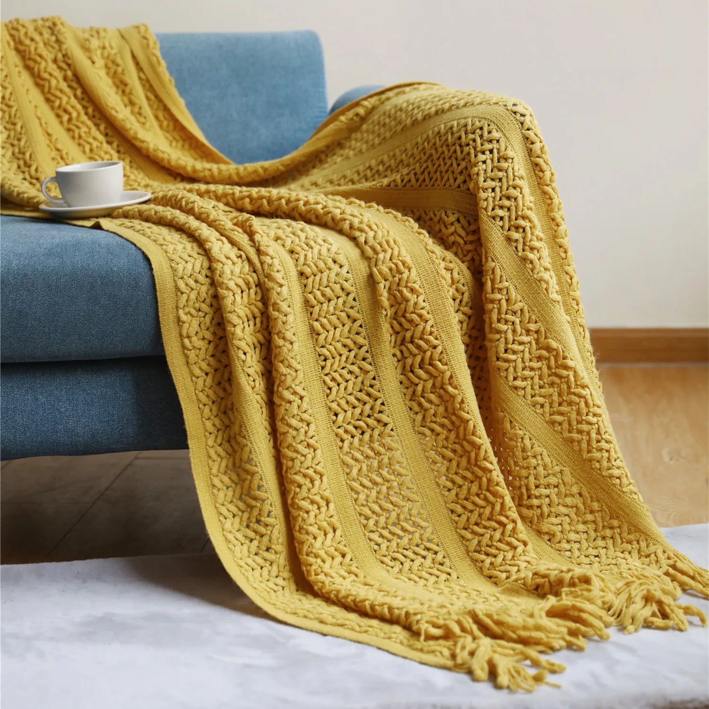 Sofa Wurfdecke mit Quasten Nap