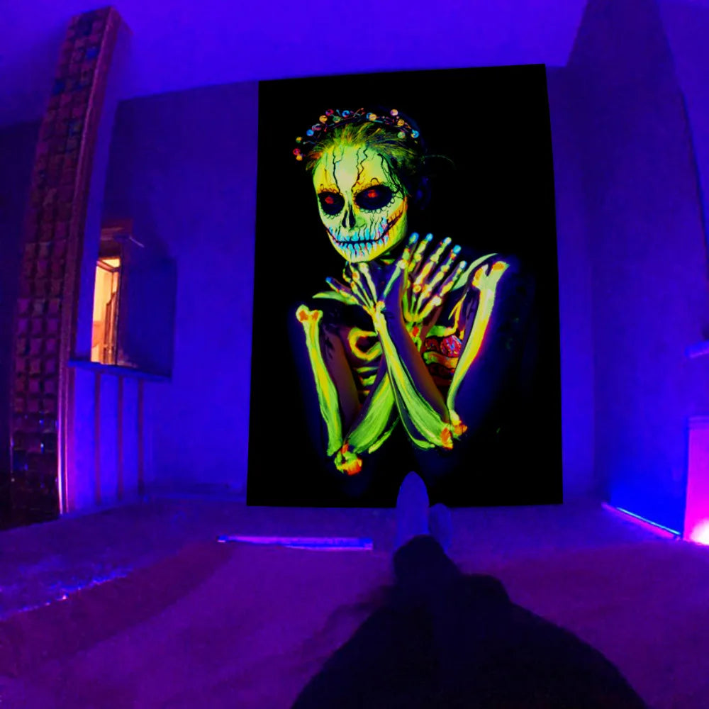 Psychedelischer Pilz Glow Wandteppich