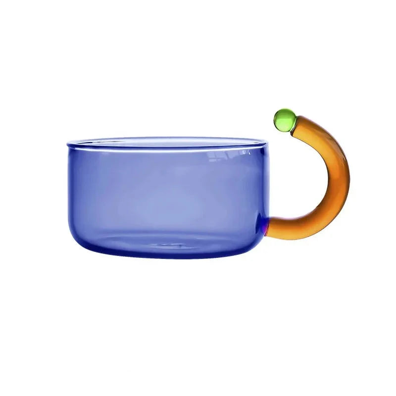 Kontrastierende Farbe Glas Teeset