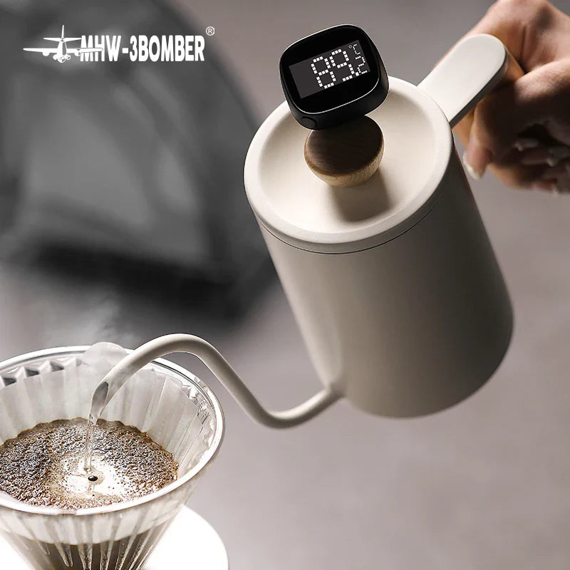 MHW-3BOMBER Digitales, sofort ablesbares Kaffeethermometer für Latte Art Pen, Milchaufschäumkrug, schickes Barista-Küchenzubehör für zu Hause