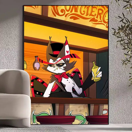 H-Hazbin Hotels Cartoon POSTER Drucke Wandbilder Wohnzimmer Wohnkultur Klein