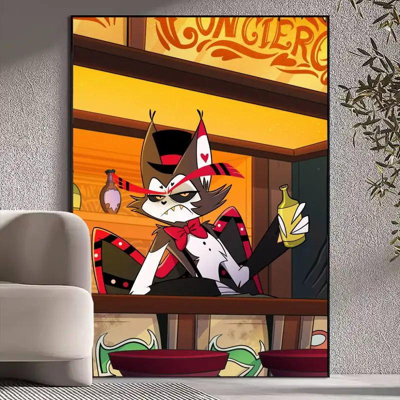 H-Hazbin Hotels Cartoon POSTER Drucke Wandbilder Wohnzimmer Heimdekoration Klein