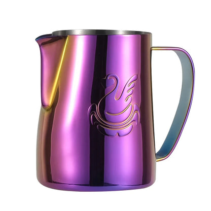 600ml Edelstahl-Kaffeekanne Milchaufschäumer Tasse Sahnebereiter Espresso Latte Art Werkzeug Eleganter Schwan