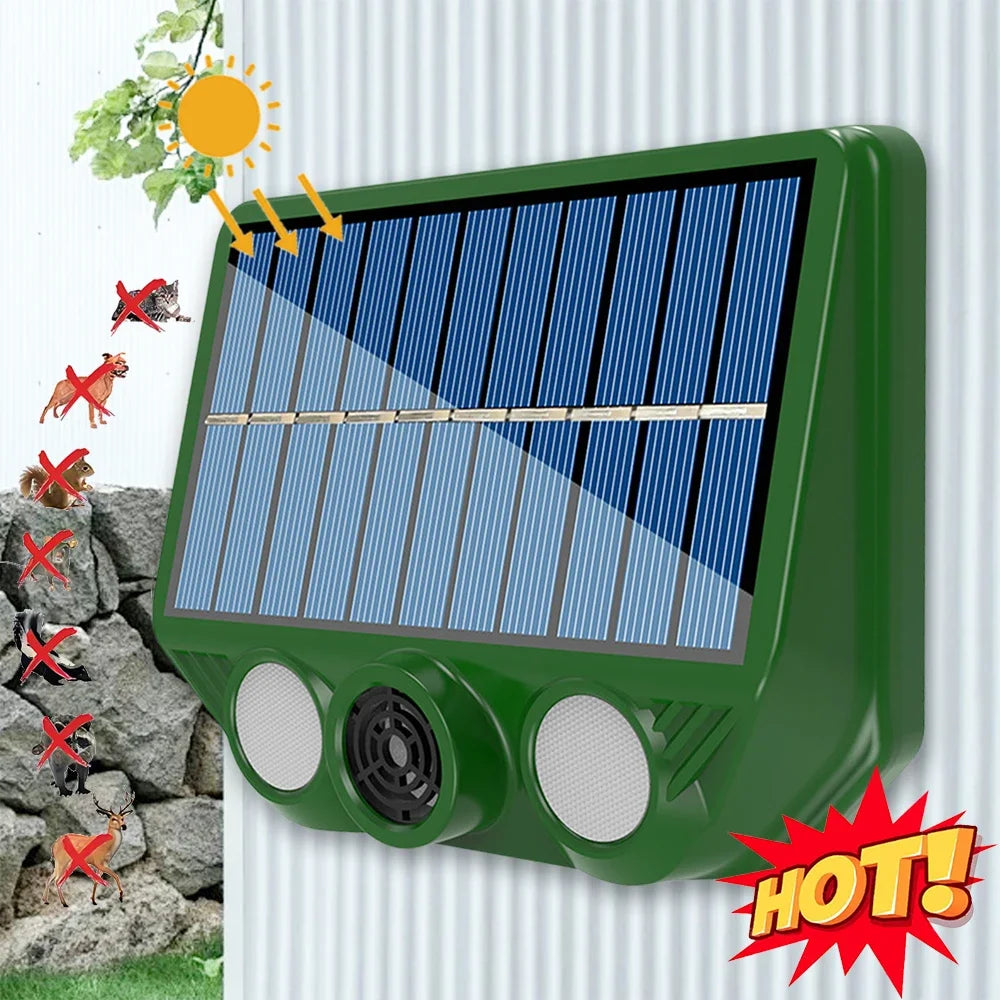 Frendorf | EcoGuard | Solar Tiervertreiber | Ultraschall & LED Licht | Umweltfreundlich