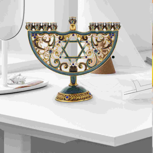 Frendorf | Auriona Menora Kerzenständer | Chanukka-Leuchter & Tischdekoration | Hochzeits- & Festtagsdeko | Luxuriöse Eleganz