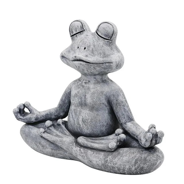 Frog Figurine Resin Zen Yoga Frog Jardin Statue Garden Decoration Outdoor Sculpture Home Decor Indoor Ornaments
