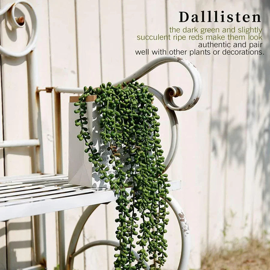 Frendorf | 1PC Künstliche Sukkulente Ranke – Lebensechte grüne Dekoration für Weihnachtsbaum, Hochzeitsbogen, Innendekoration & Fotorequisite