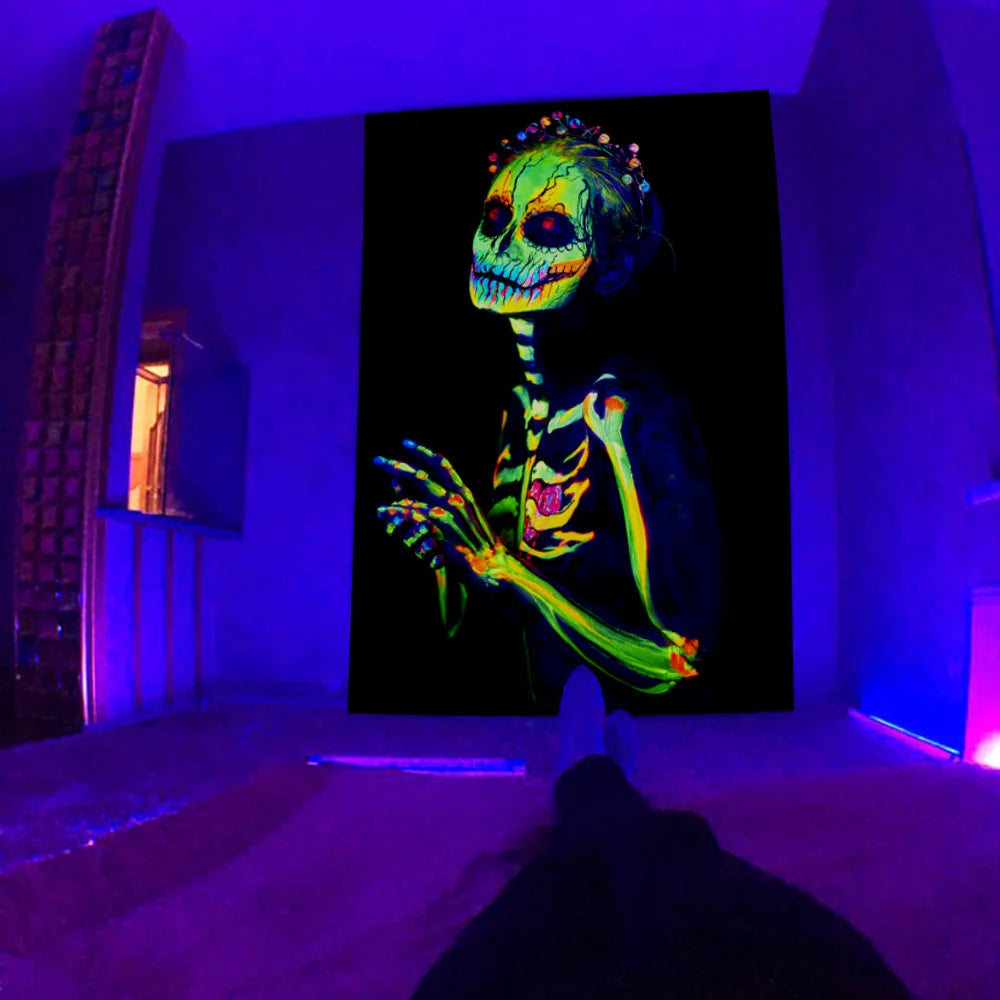 Psychedelischer Pilz Glow Wandteppich