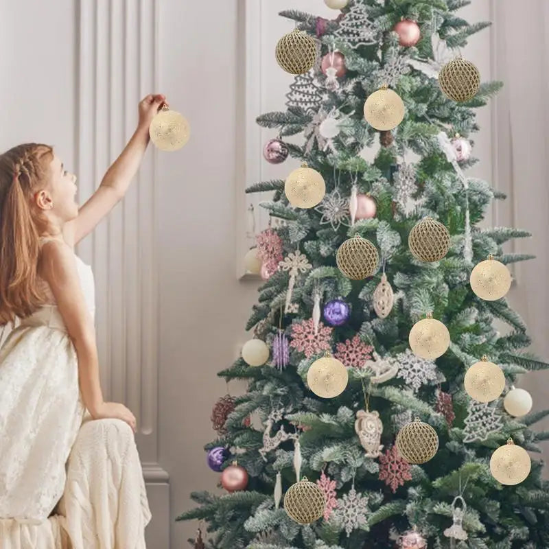 Frendorf | 12 Stück Bruchfeste Glänzende Kugel Weihnachtsbaum Dekor