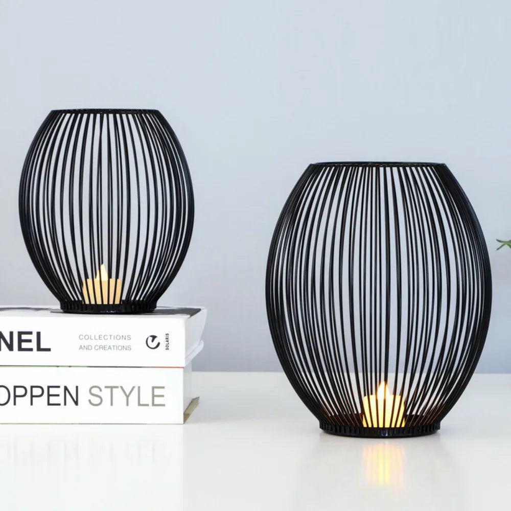Frendorf | GlowIron Eleganter Eisen-Kerzenhalter | Moderner Kerzenständer | Dekoration für Zuhause