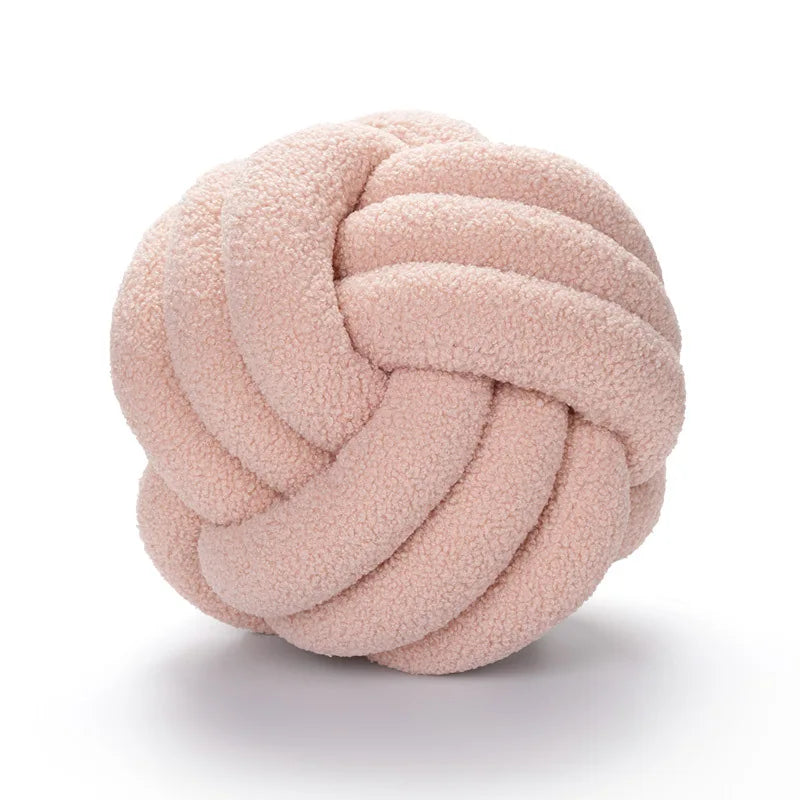 Gooi Kissen - Gemütlich - Handgeknoteter Ball - Lammfell