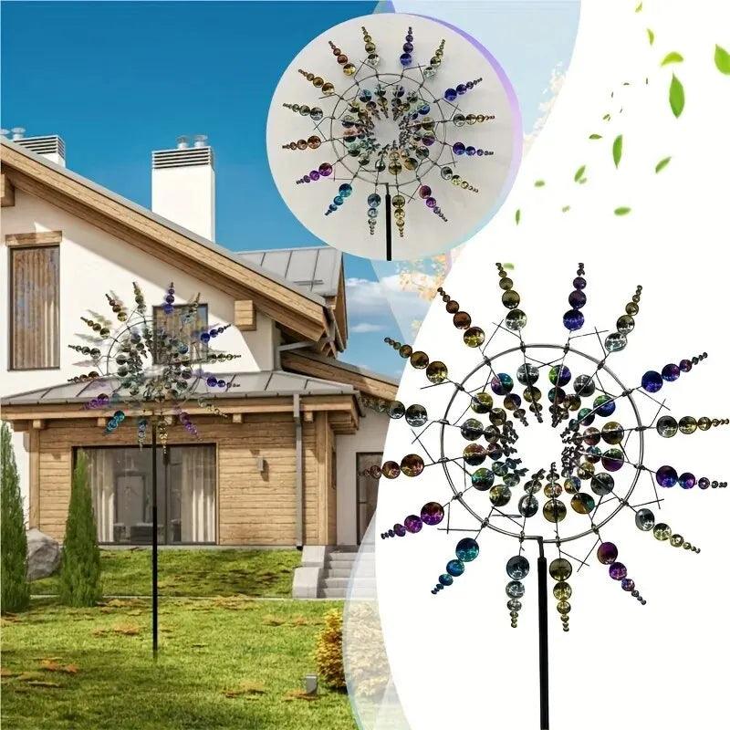 Windmühle Spinner | Einzigartiges windbetriebenes Gartendekor aus Metall