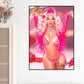 Moderne Pink Ästhetik Wandkunst Sängerin Nicki Mina HD Öl auf Leinwand Poster und Drucke Zuhause Schlafzimmer Wohnzimmer Dekor Geschenke