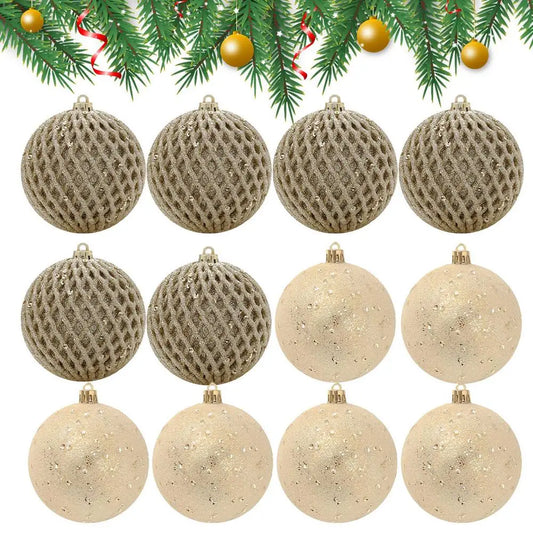 Frendorf | 12 Stück Bruchfeste Glänzende Kugel Weihnachtsbaum Dekor