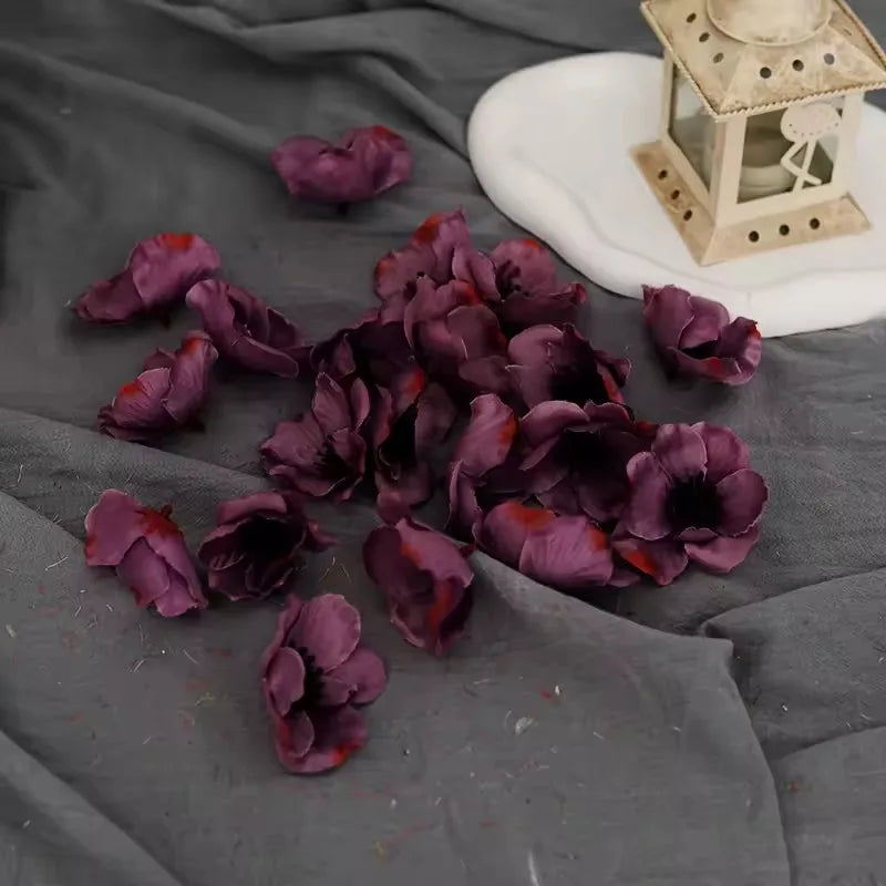 Frendorf | 20 Stück Seiden-Kunst-Poppyköpfe – Perfekt für Hochzeiten, Partys, Zuhause, Weihnachtsdekoration und DIY-Projekte