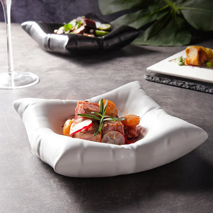 Frendorf | HavenBowl Kreative Keramik-Schale | Imitation Pillow Design | Elegantes Tischgeschirr