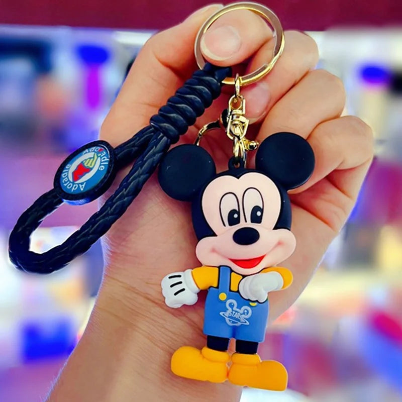 Anime Disney Schlüsselanhänger - Süßer Mickey Mouse, Minnie, Lilo und Stitch Cartoon Schlüsselring, Ornament und Autoanhänger, Perfekte Geschenke für Kinder