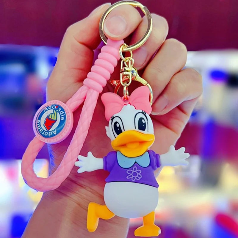 Anime Disney Schlüsselanhänger - Süßer Mickey Mouse, Minnie, Lilo und Stitch Cartoon Schlüsselring, Ornament und Autoanhänger, Perfekte Geschenke für Kinder