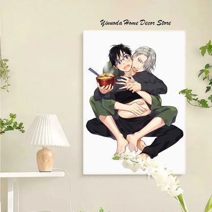 Anime Yuri On Ice Poster Wandkunst Wohnkultur Raumdekoration Digitale Malerei Wohnzimmer Restaurant Küchenkünste