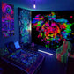 Psychedelischer Pilz Glow Wandteppich
