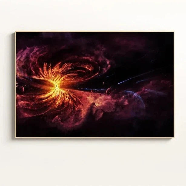 Frendorf | StarNova Nebula Leinwand | Moderne Wandkunst | Hochwertige Galaxie-Drucke | Dekoration für Zuhause